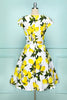 Załaduj obraz do przeglądarki galerii, Sukienka Swing z Nadrukiem w stylu lat 50-tych