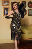 Cekiny 1920s Fringe Flapper Vintage Dress