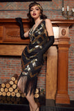 Cekiny 1920s Fringe Flapper Vintage Dress