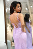 Załaduj obraz do przeglądarki galerii, Syrenka Fioletowe Długa Gorsetowa Sukienki Na Studniówke z Aplikacjami Z Rozcięciem