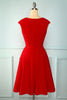 Załaduj obraz do przeglądarki galerii, Czerwony Sukienki Lata 50 Sukienki Plus Size