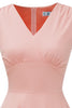 Załaduj obraz do przeglądarki galerii, Różowa Krótki Rękaw Sukienki Lata 50