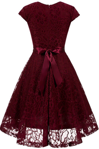 Granatowa sukienka druhna z dekoltem w serek