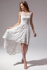 Załaduj obraz do przeglądarki galerii, Biały plus rozmiar asymetrii koronkowa sukienka imprezowa