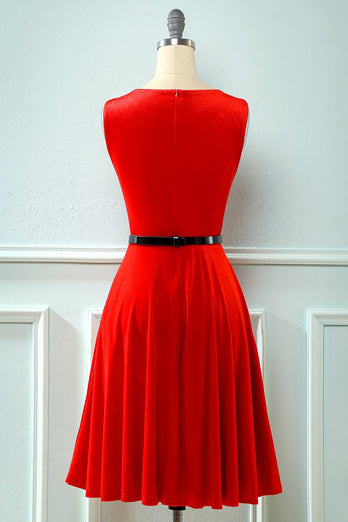 Aksamitna sukienka vintage z lat 50.