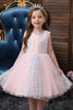 Załaduj obraz do przeglądarki galerii, Różowa Asymetryczne Sukienki Dziewczęce z Kokardką