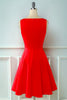 Załaduj obraz do przeglądarki galerii, Czerwony  sukienka asymetryczna z lat 50.
