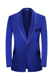 Royal Blue 3-częściowy szal Lapel One Button Prom Garnitury