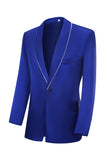 Royal Blue 3-częściowy szal Lapel One Button Prom Garnitury