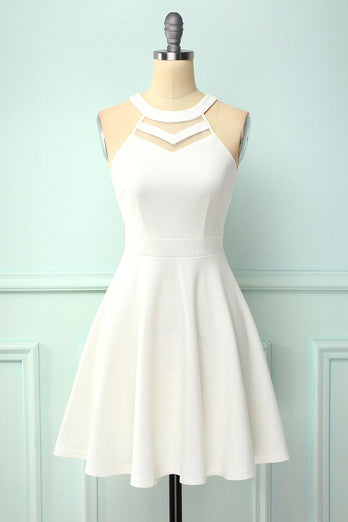 Biała Sukienki Vintage