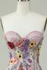 Załaduj obraz do przeglądarki galerii, Bez ramiączek Sukienka na studniówkę z kwiatami 3D