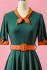 Załaduj obraz do przeglądarki galerii, Zielona Bowknot Sukienki Lata 50 W Pas