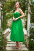 Załaduj obraz do przeglądarki galerii, Zielona Tiulowa Sukienki Na Studniówke z Falbanami