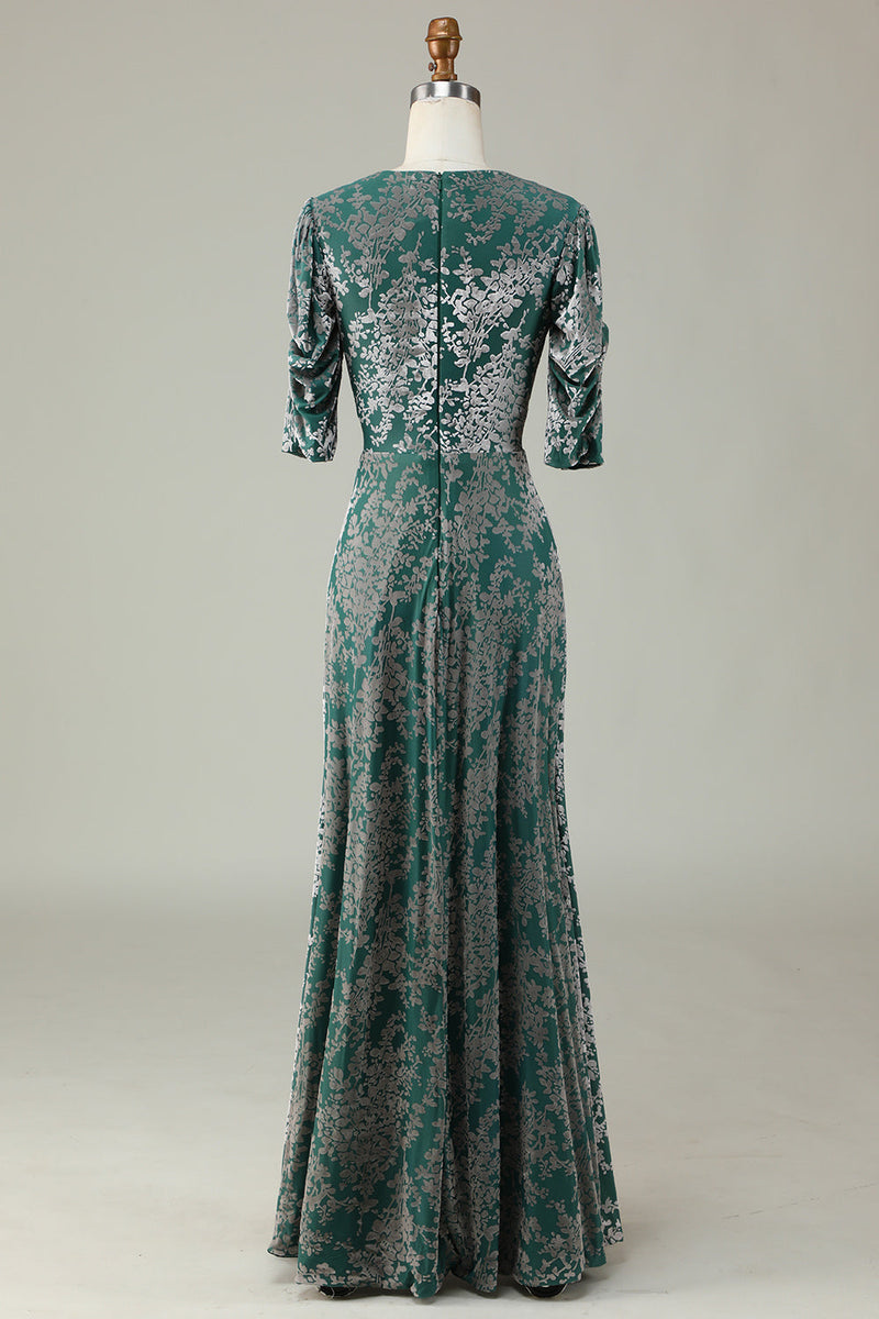 Załaduj obraz do przeglądarki galerii, Syrena Aksamitna Sukienki Dla Druhny Z Rękawami