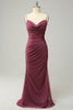 Załaduj obraz do przeglądarki galerii, Plus Size Czerwona Cienkich Ramiączkach Długa Sukienki Na Studniówke