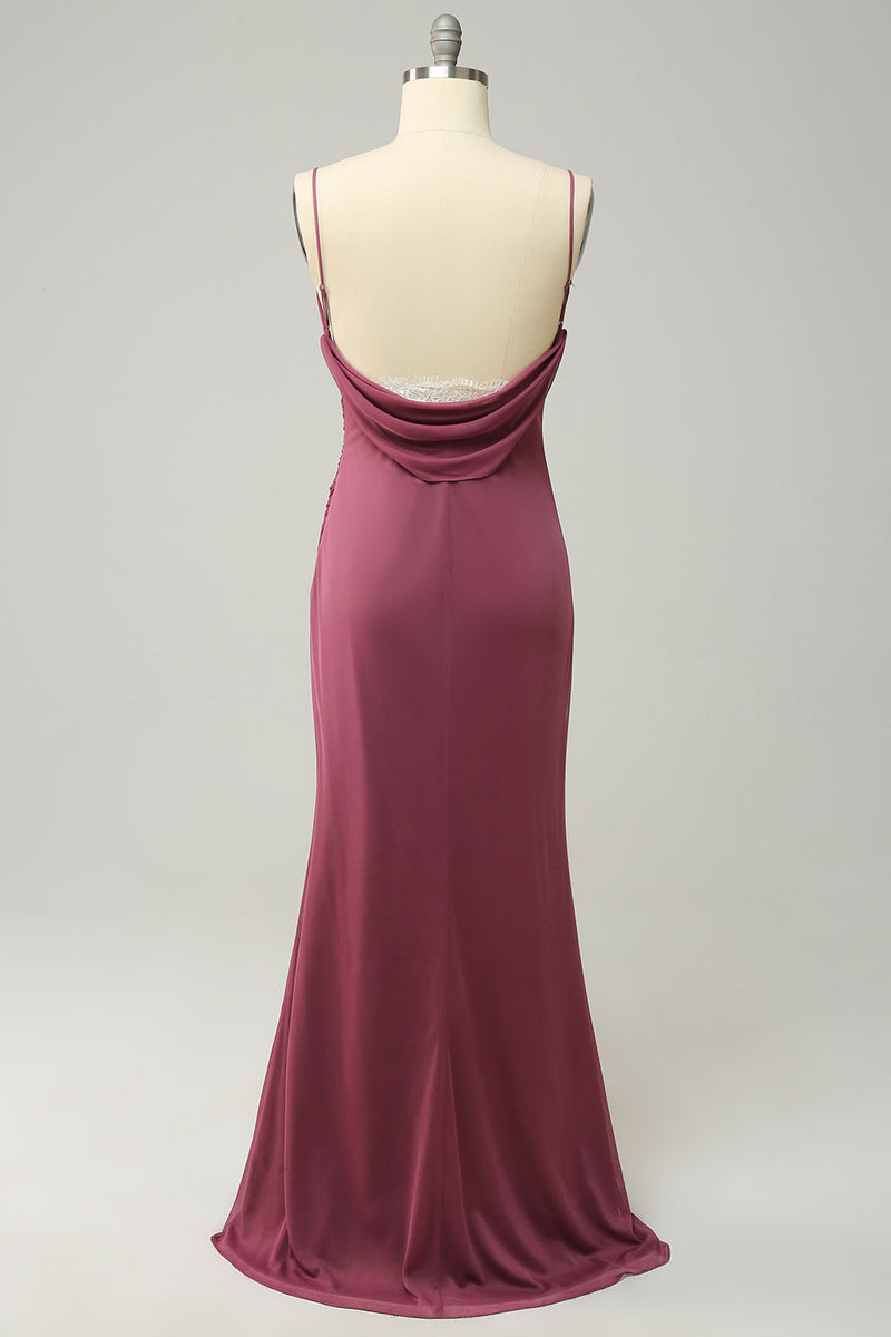 Załaduj obraz do przeglądarki galerii, Plus Size Czerwona Cienkich Ramiączkach Długa Sukienki Na Studniówke