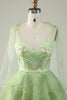 Załaduj obraz do przeglądarki galerii, Cienkich Ramiączkach Tiulowa Zielone Sukienki Na Impreze