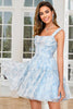 Załaduj obraz do przeglądarki galerii, Niebieska Tiulowe Krótkie Sukienki Na Impreze
