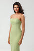 Załaduj obraz do przeglądarki galerii, Syrenka Bez Ramiączek Zielona Długa Sukienki Dla Druhny