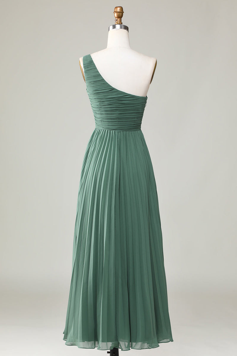 Załaduj obraz do przeglądarki galerii, Eukaliptus Jedno Ramię Linia Sukienka dla druhen