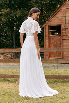Kość Słoniowa Vintage Suknia Ślubna Z Koronką