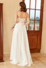 Załaduj obraz do przeglądarki galerii, Piękne Cienkich Ramiączkach Biała suknia ślubna z aplikacjami