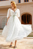 Załaduj obraz do przeglądarki galerii, Tiulowa suknia ślubna Midi z nadrukiem