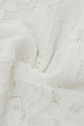 Biała Koronkowa Sukienki Ołówkowe