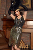 Załaduj obraz do przeglądarki galerii, Złota Sukienka Gatsby Lata 20 z Cekinami