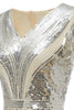 Załaduj obraz do przeglądarki galerii, Morelowe Królewska Długie Sukienki Lata 20 z Cekinami