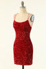 Załaduj obraz do przeglądarki galerii, Czerwone Krótka Sukienka Koktajlowa Bez Pleców