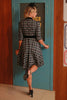 Załaduj obraz do przeglądarki galerii, Zielona krata 1950s Vintage Sukienka z paskiem