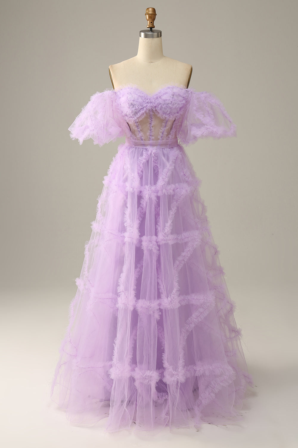 Fioletowy Tiulowa Sukienka Na Studniówkę