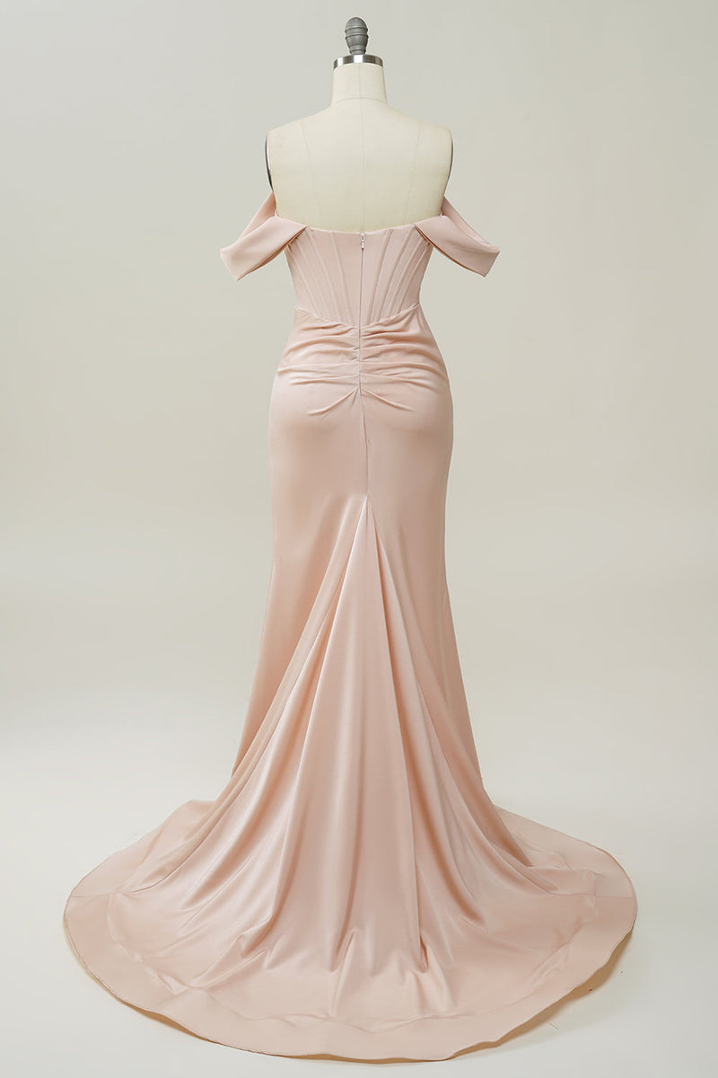Załaduj obraz do przeglądarki galerii, Rumieniec Syrenka Sukienka Na Studniówkę z Odkrytymi Ramionami