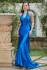 Załaduj obraz do przeglądarki galerii, Królewska Niebieska Syrenka Sukienka Na Studniówkęna Połowinki