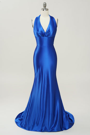 Królewska Niebieska Syrenka Sukienka Na Studniówkęna Połowinki