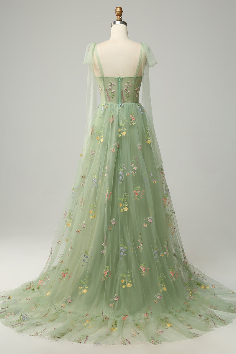 Załaduj obraz do przeglądarki galerii, Plus Size Tiulowa Fioletowe Sukienka Na Studniówkę z Gorsetem z Haftem