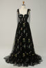 Załaduj obraz do przeglądarki galerii, Plus Size Tiulowa Fioletowe Sukienka Na Studniówkę z Gorsetem z Haftem