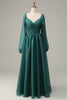 Załaduj obraz do przeglądarki galerii, Zielona Sukienki Na Studniówke Z Odkrytymi Ramionami Z Dlugim Rekawem