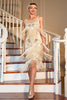 Załaduj obraz do przeglądarki galerii, Szampan Sukienka Lata 20 z Frędzla Na Imprezę