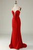 Załaduj obraz do przeglądarki galerii, Syrena Ciemnozielona Długa Sukienki Na Studniówke Bez Pleców