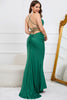 Załaduj obraz do przeglądarki galerii, Plus Size Syrenka Zielona Sukienki Na Studniówke Bez Pleców