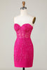 Załaduj obraz do przeglądarki galerii, Gorąca sprzedaż Bodycon Sweetheart Purpurowy gorset Homecoming Dress z aplikacjami