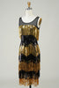 Załaduj obraz do przeglądarki galerii, Złota Sukienka Wielki Gatsby Z Frędzlami