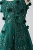 Załaduj obraz do przeglądarki galerii, Błyszcząca Ciemnozielona Cekinowa Sukienki Na Studniówke w Kwiaty