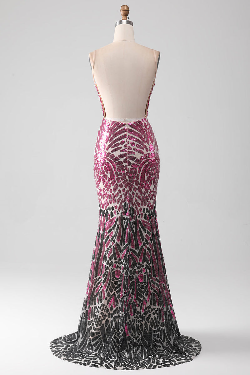 Załaduj obraz do przeglądarki galerii, Błyszcząca Fioletowe Sukienki Wieczorowe