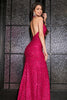 Załaduj obraz do przeglądarki galerii, Gorąca Różowa Cekinowa Sukienka Syrenka Na Studniówkę Z Rozcięciem