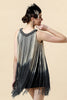 Załaduj obraz do przeglądarki galerii, Morelowa Sukienka Lata 20 z Frędzlami z Zestawem Akcesoria Lata 20