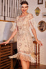 Załaduj obraz do przeglądarki galerii, Błyszczące Cekiny Sukienka Wielki Gatsby Z Frędzlami Z Zestawem Akcesoriów