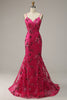 Załaduj obraz do przeglądarki galerii, Różowa Syrenka Cekinowe Sukienki Na Studniówke z Cienkich Ramiączkach